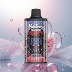 Vapsolo Super 15000 Puffs Czarna Lodowa Smoczy Owoc Truskawka 40ml 850mAh